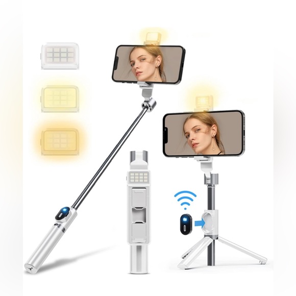 . Other - Newest Selfie Stick for iPhone with LED Light Wireless Bluetooth Tripod Selfie S